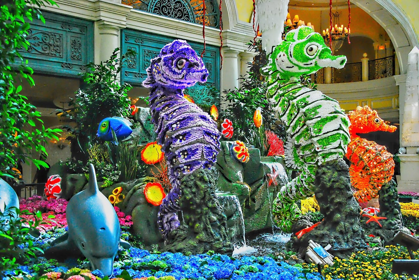 An elaborate floral display in the Bellagio Conservatory in Las Vegas