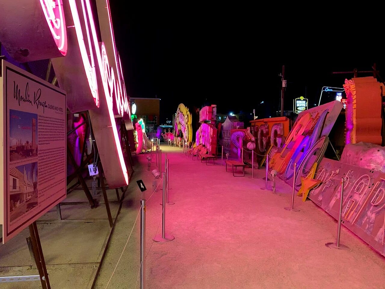 Vintage neon signs in the Neon Museum boneyard