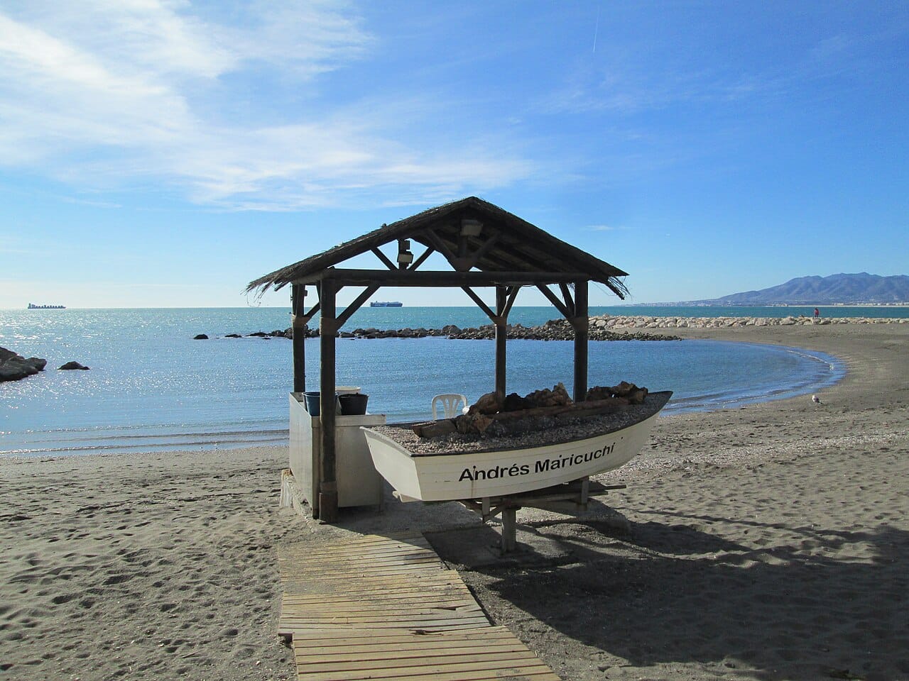 Pedregalejo beach and promenade, Málaga