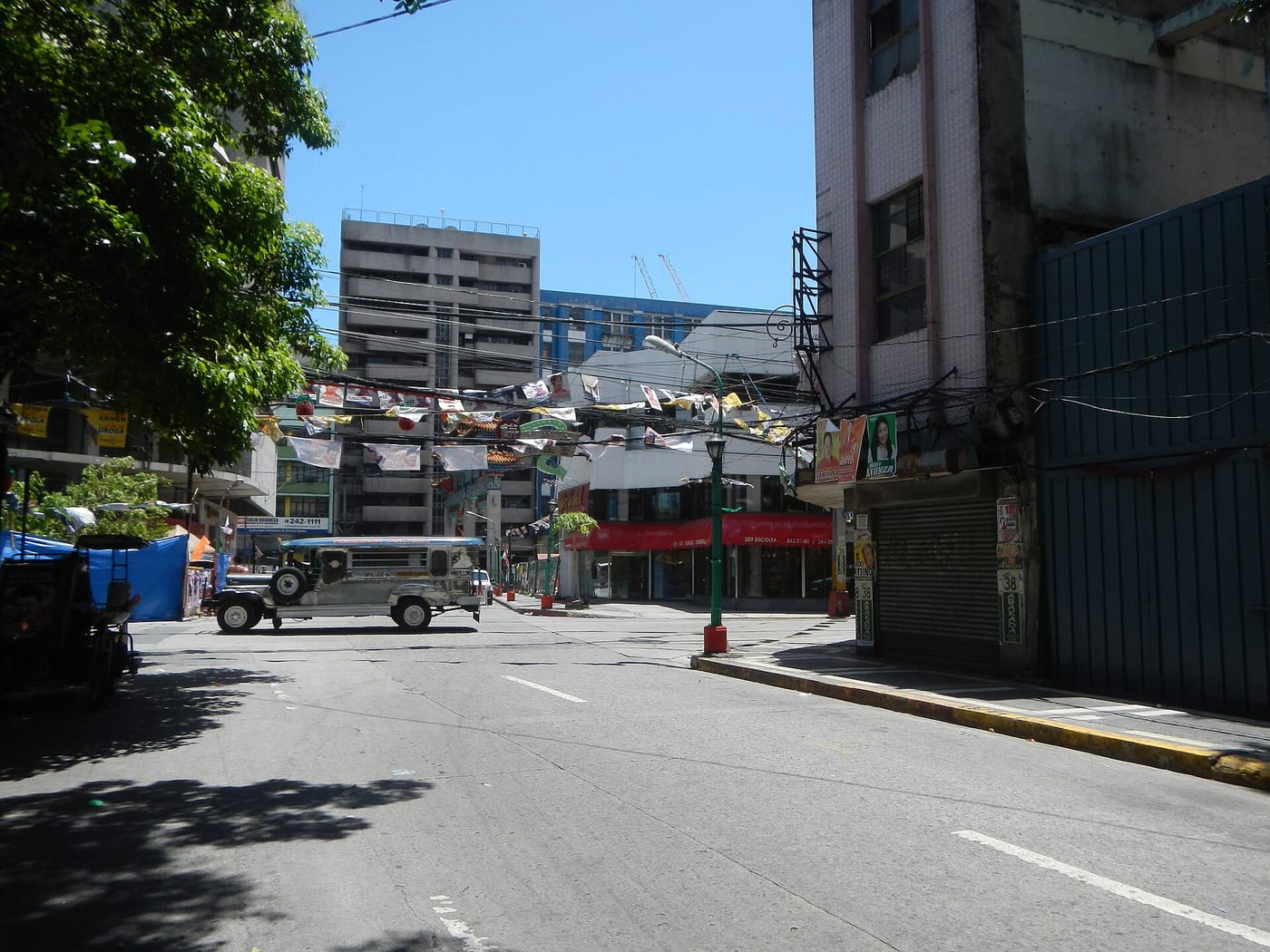 The old Art Deco buildings of Escolta street in Manila