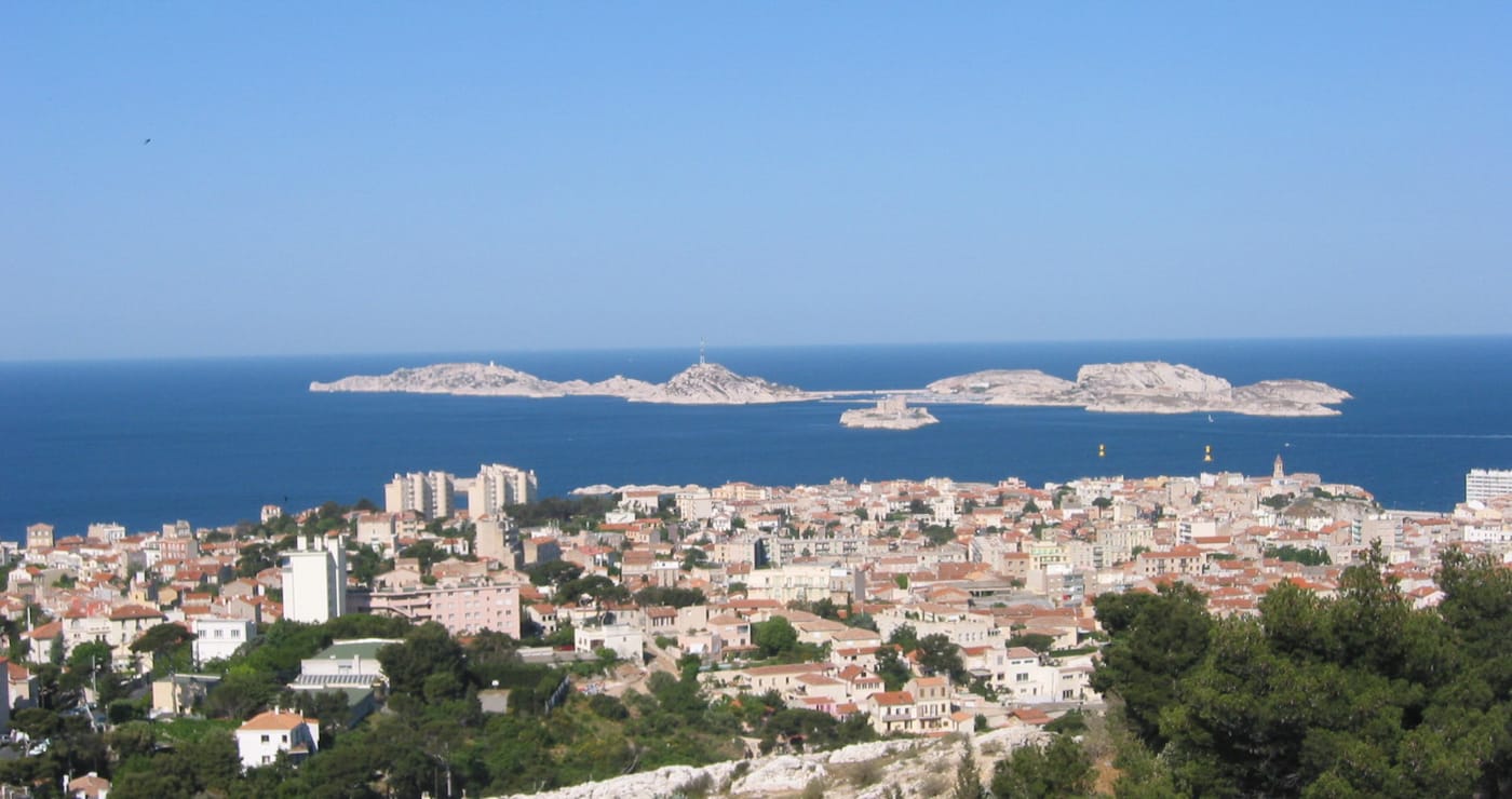 The white islands of the Frioul archipelago off Marseille