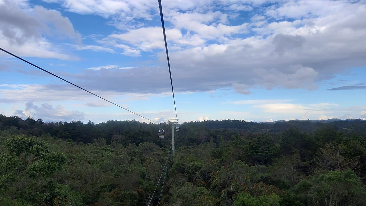 The Metrocable over Medellín