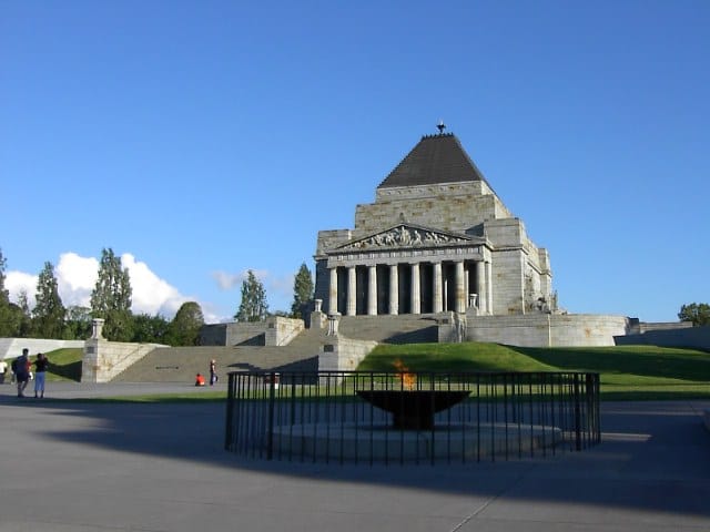 The Shrine of Remembrance war memorial in Melbourne