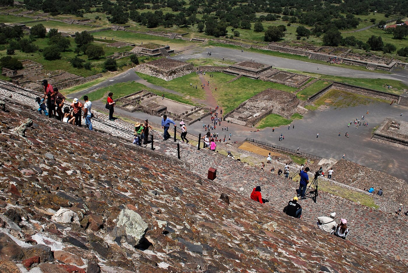 The Pyramid of the Sun and Avenue of the Dead at Teotihuacán near Mexico City