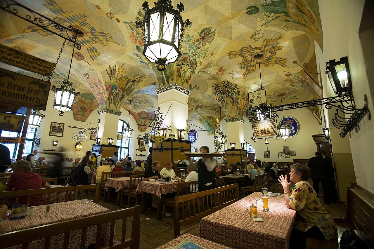 The Hofbräuhaus beer hall, Munich