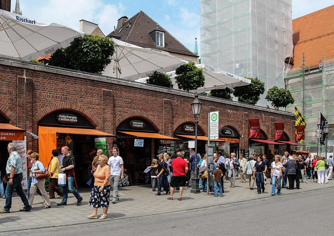 The Viktualienmarkt food market, Munich