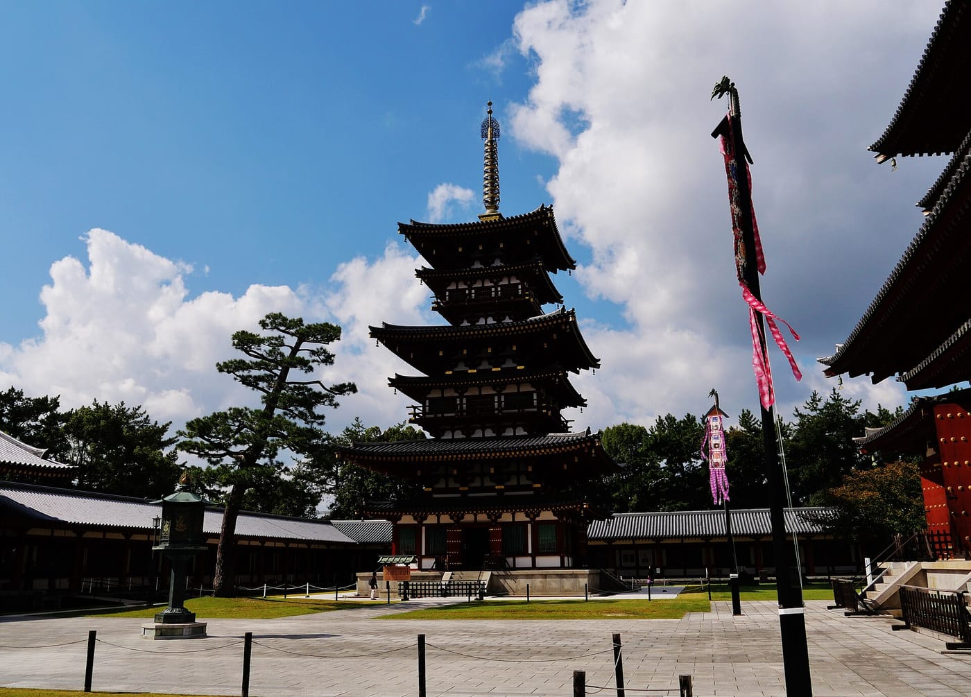 The ancient pagoda of Yakushi-ji temple in Nara