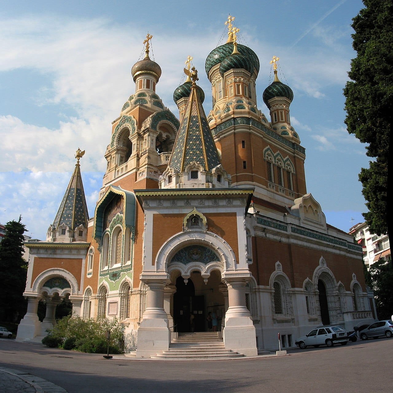The onion domes of St Nicholas Russian Cathedral, Nice