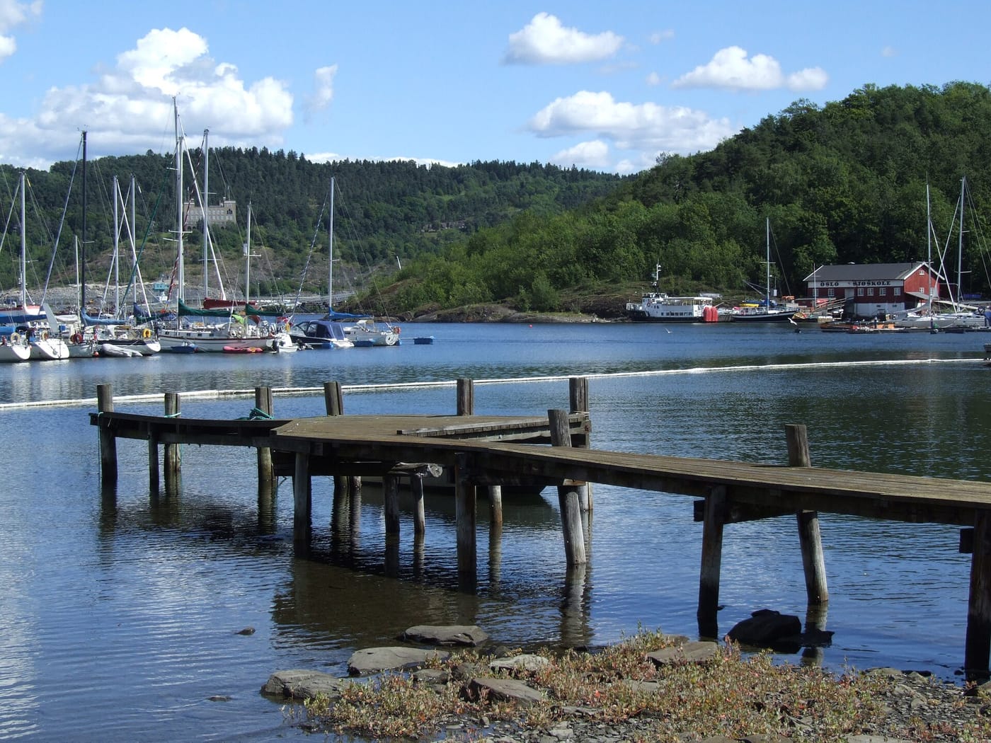 The jetty and fjord at Hovedøya island near Oslo