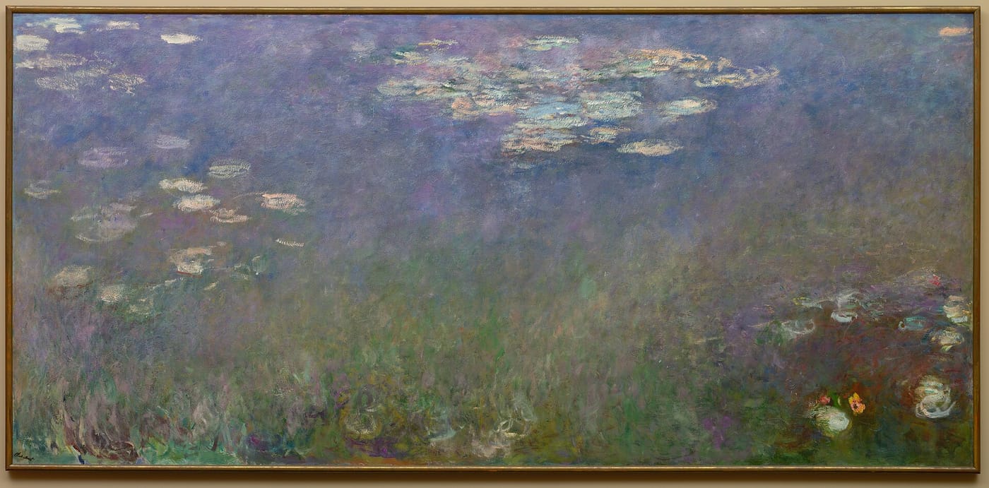 Monet's Water Lilies panorama in the Musée de l'Orangerie in Paris