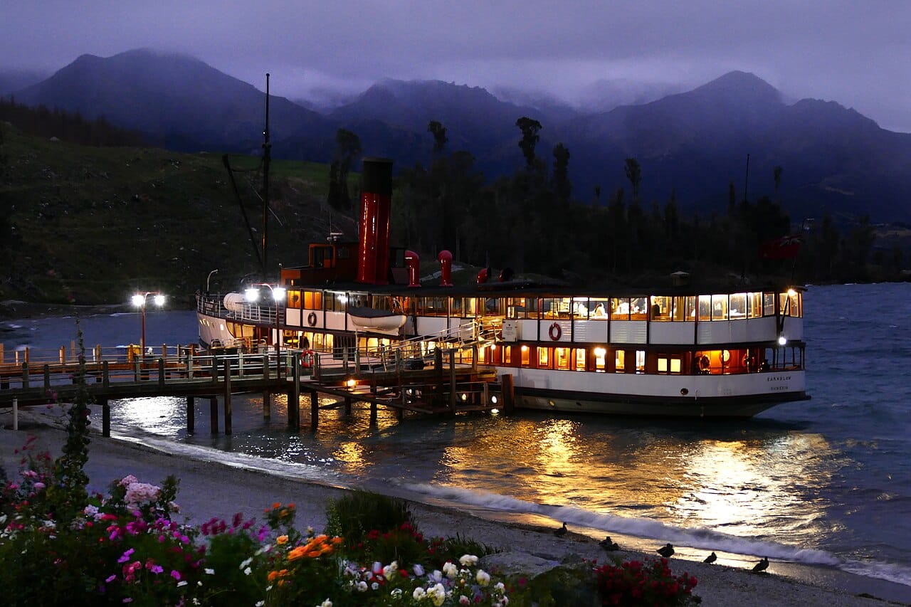 The TSS Earnslaw steamship on Lake Wakatipu