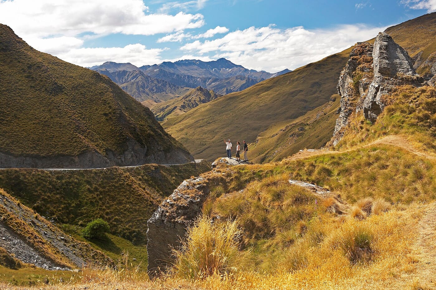 The wild river canyon and gold-rush road of Skippers Canyon near Queenstown