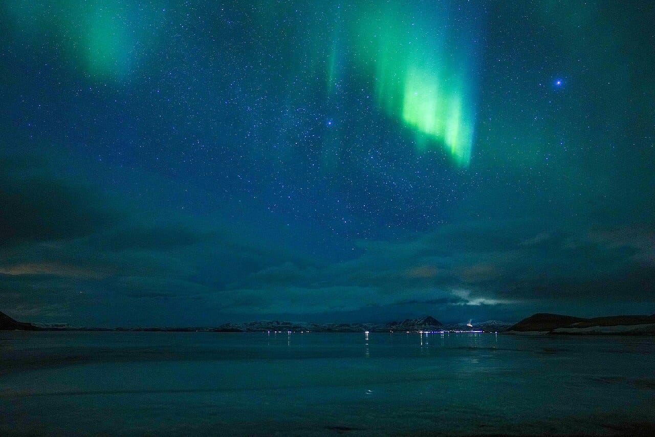 The northern lights over Iceland