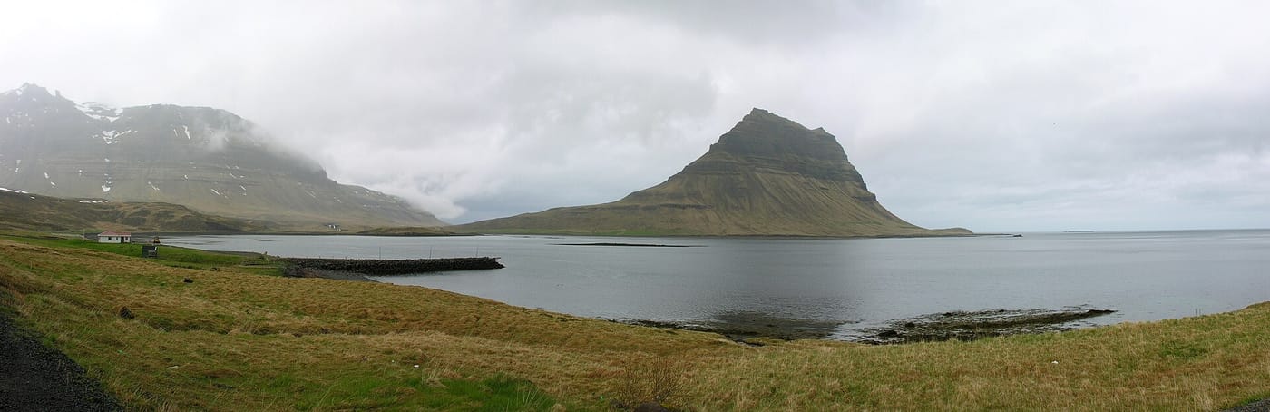 The Kirkjufell mountain on the Snæfellsnes peninsula in Iceland