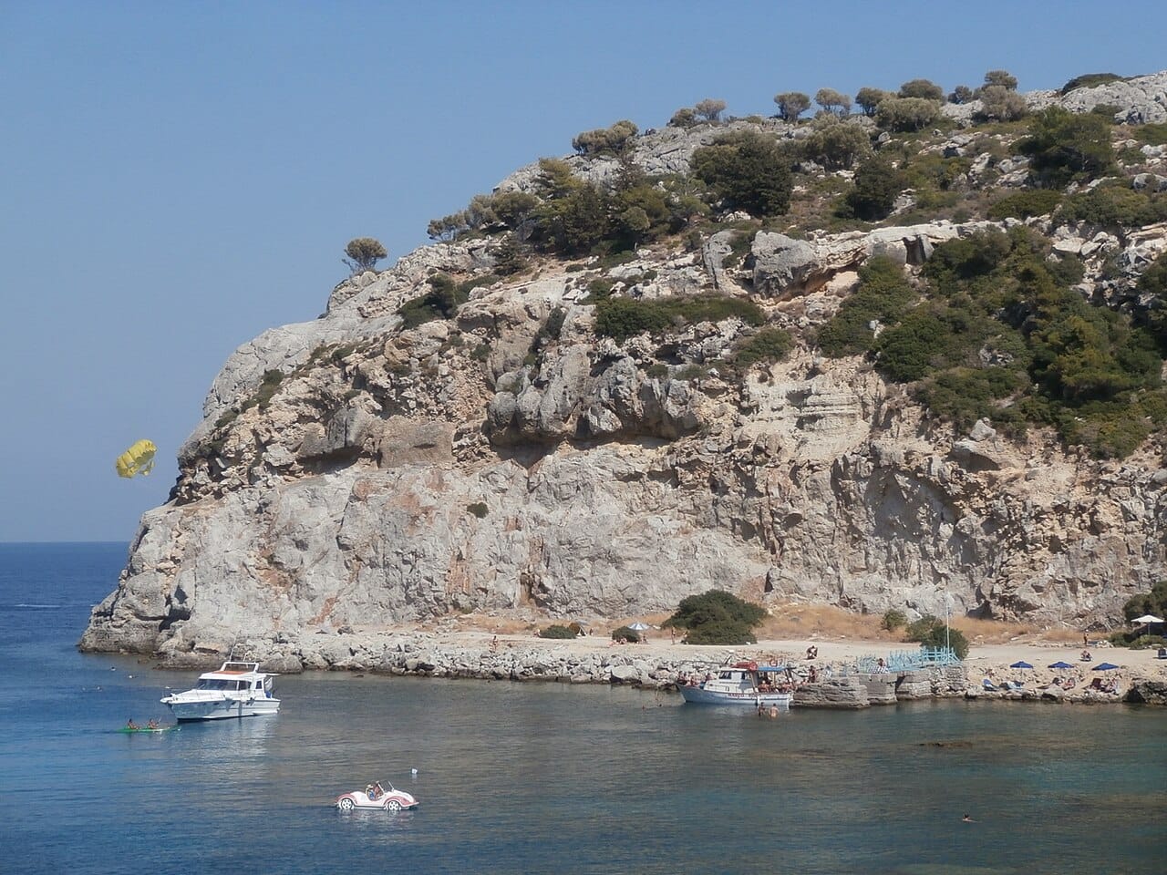 Turquoise water at Anthony Quinn Bay, Rhodes