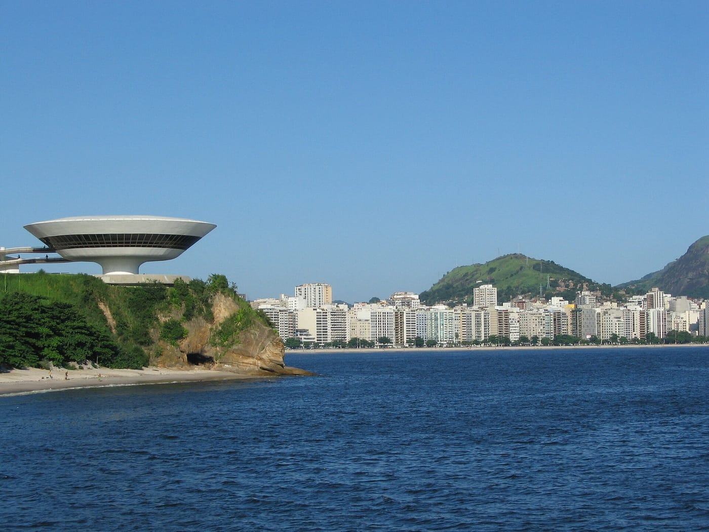 The saucer-shaped Niterói Contemporary Art Museum across the bay from Rio