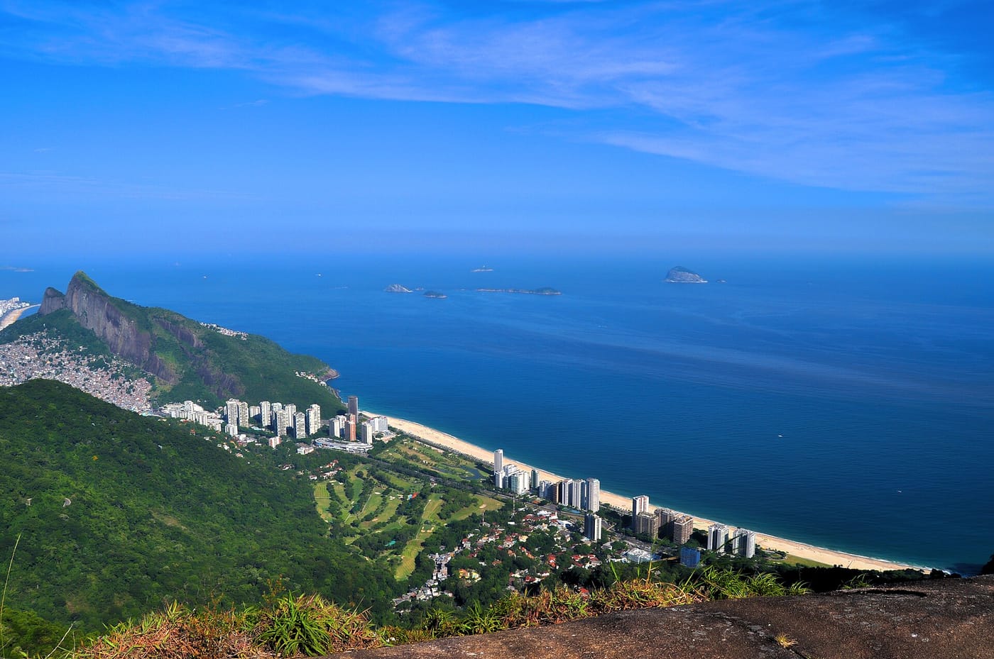 The coastline of Rio de Janeiro seen from the Pedra Bonita viewpoint