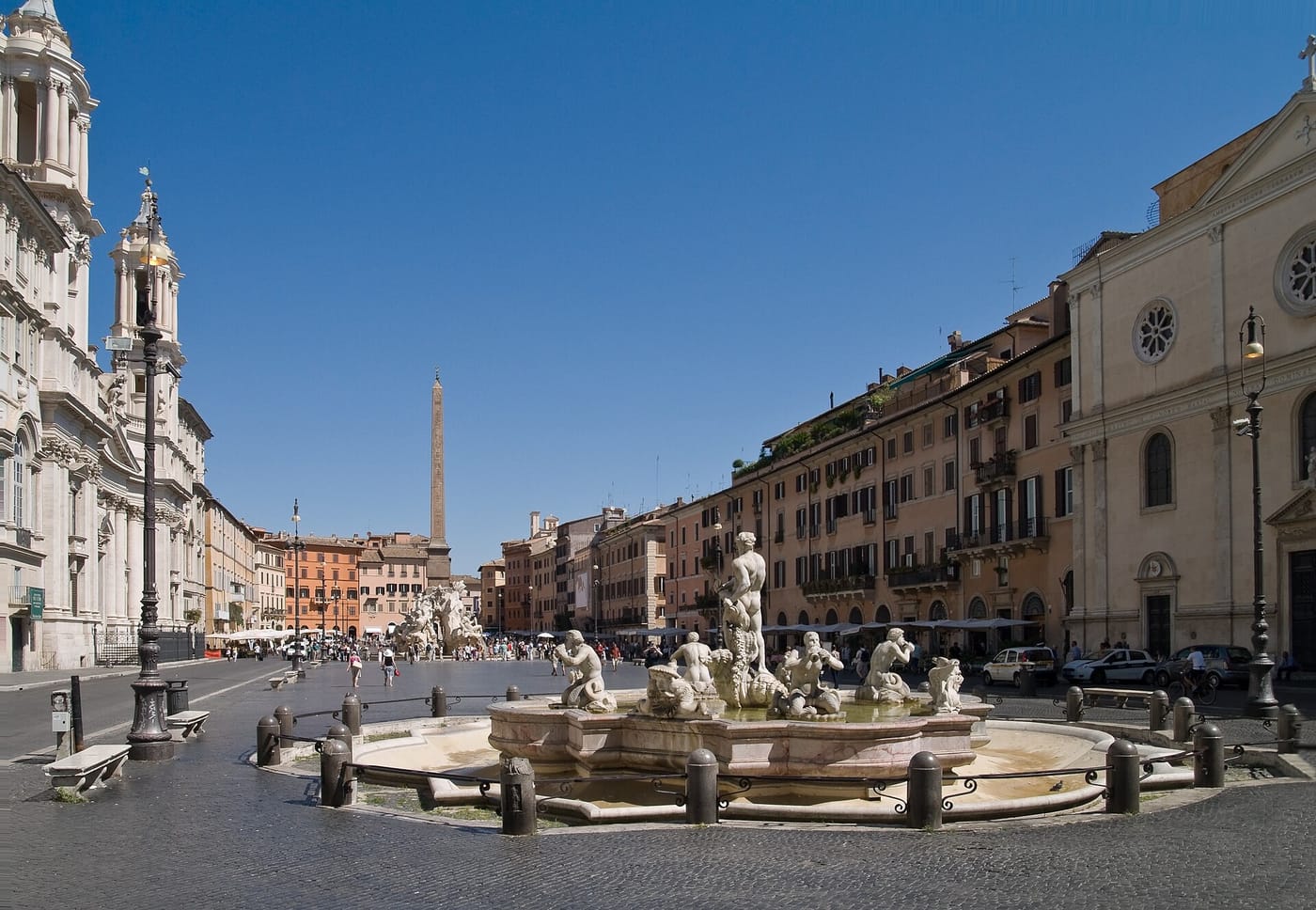 Bernini's Fountain of the Four Rivers in Piazza Navona