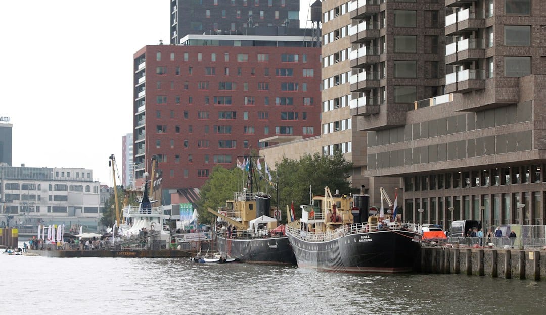 Historic ships at the Maritime Museum harbour, Rotterdam