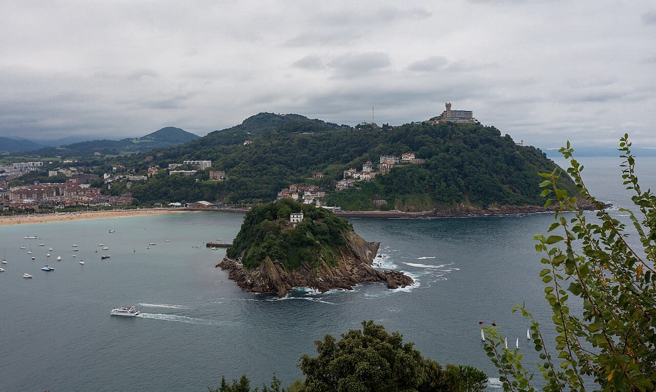 The view over La Concha bay from Monte Igueldo