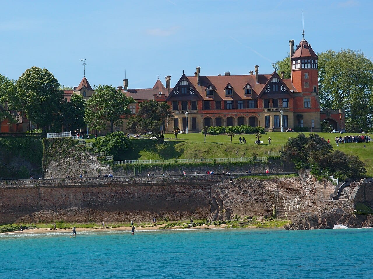 Miramar Palace gardens above La Concha bay