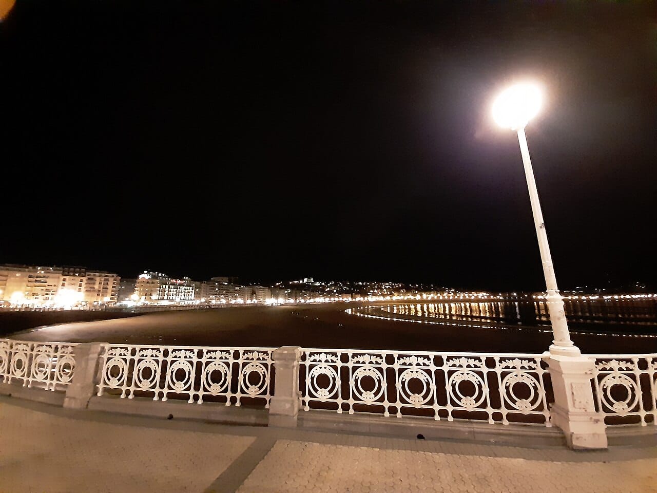 The white railings of La Concha promenade