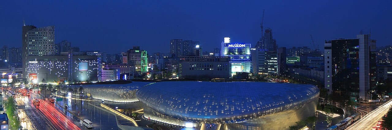 Dongdaemun Design Plaza at night, Seoul