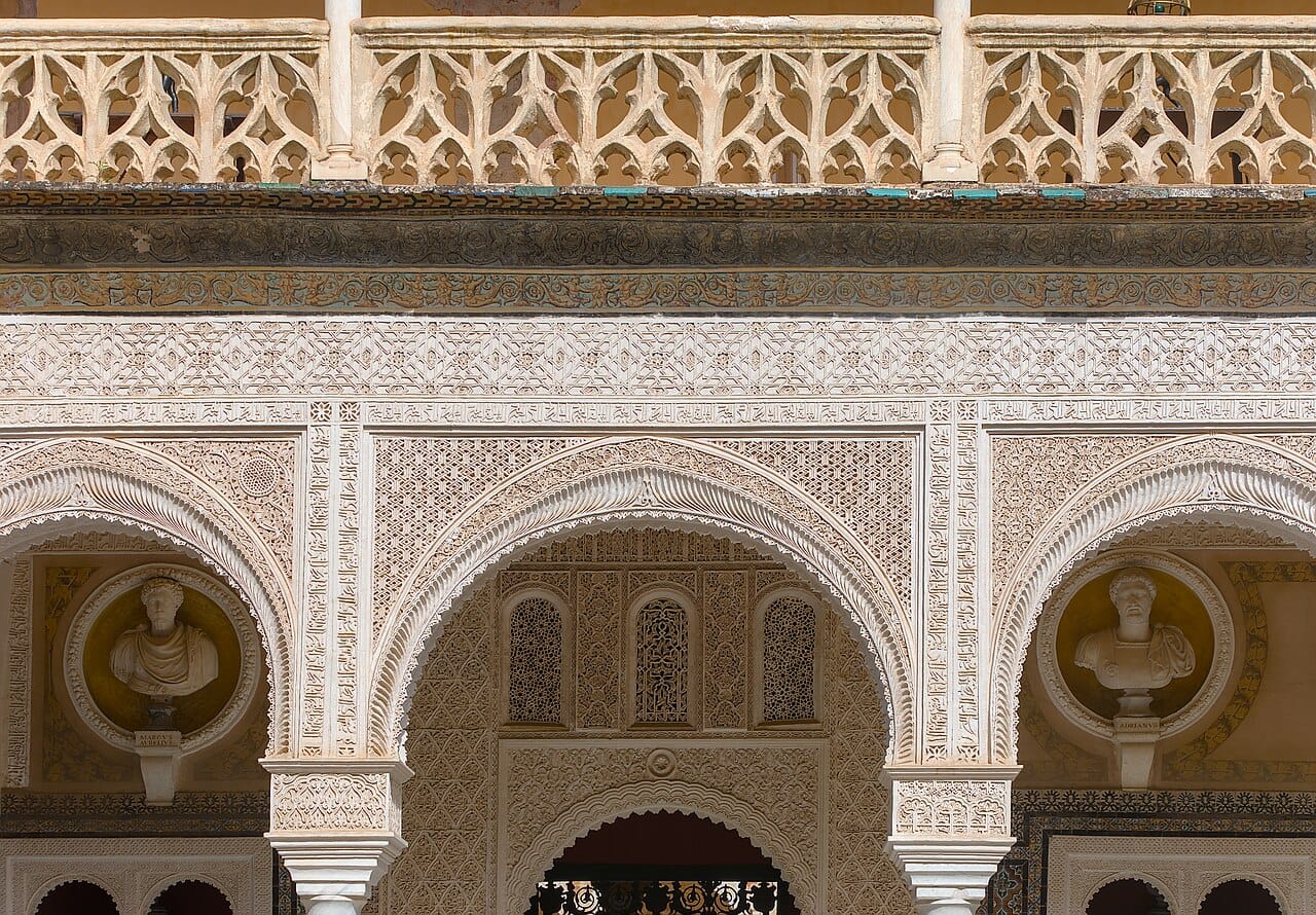 The tiled courtyard of Casa de Pilatos, Seville