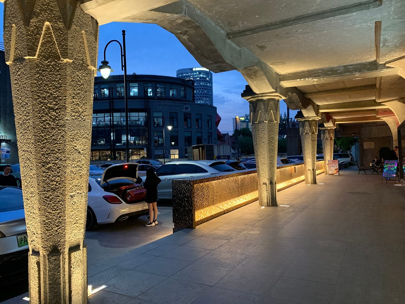 The concrete ramps and bridges inside the 1933 Old Millfun building in Shanghai