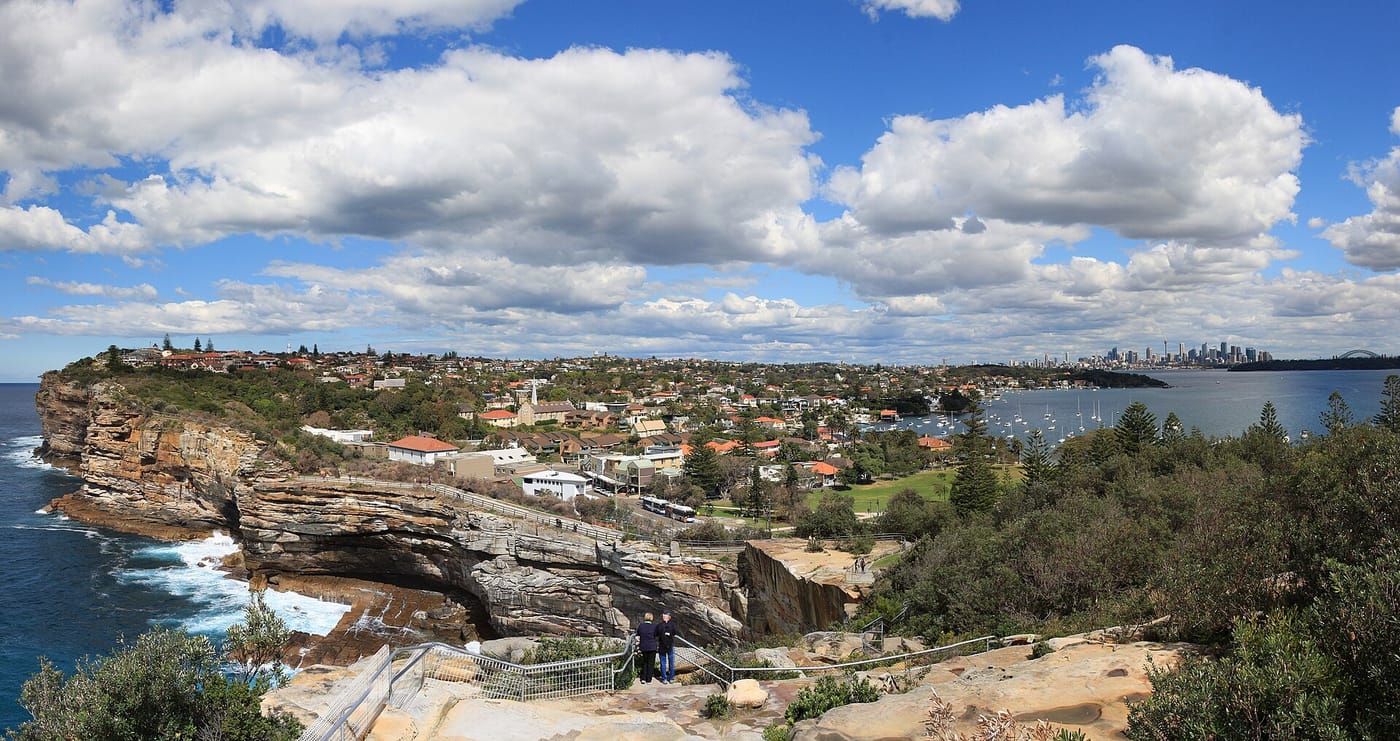 The clifftop coast at Watsons Bay near Sydney