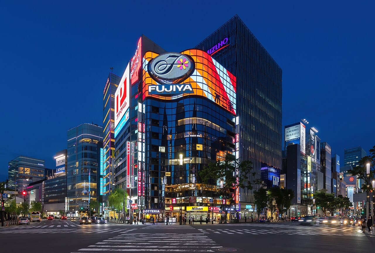 The main avenue of Ginza, Tokyo