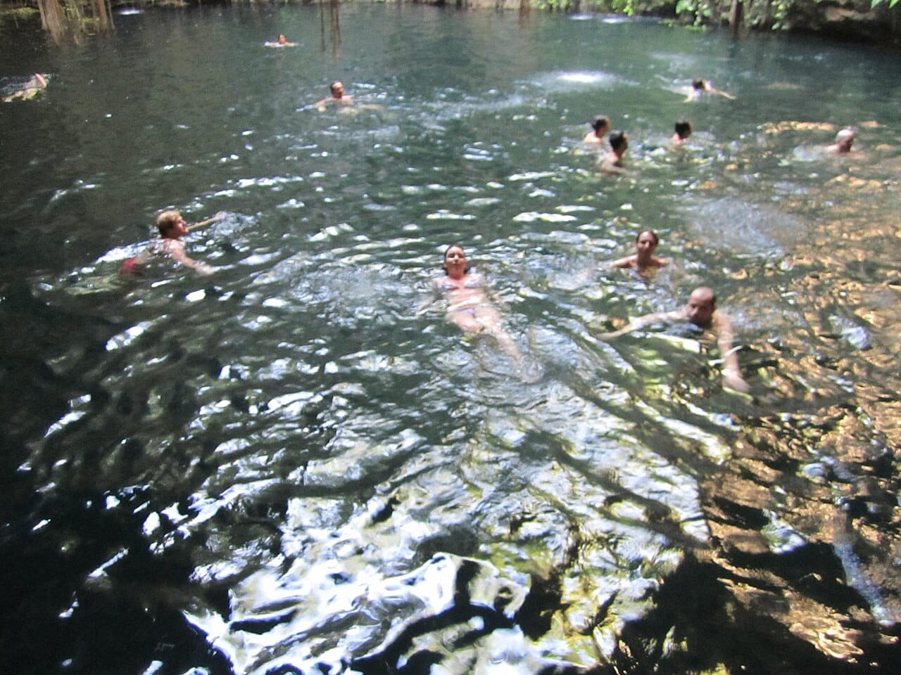 A jungle cenote sinkhole near Tulum