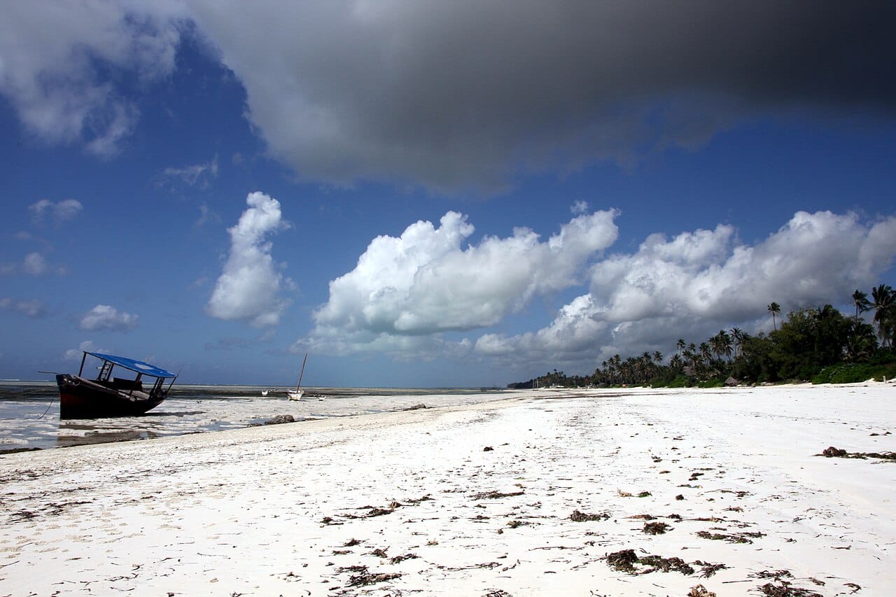 White-sand beach, Zanzibar