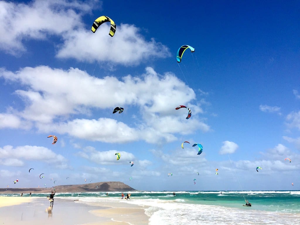 Kitesurfing at Paje, Zanzibar